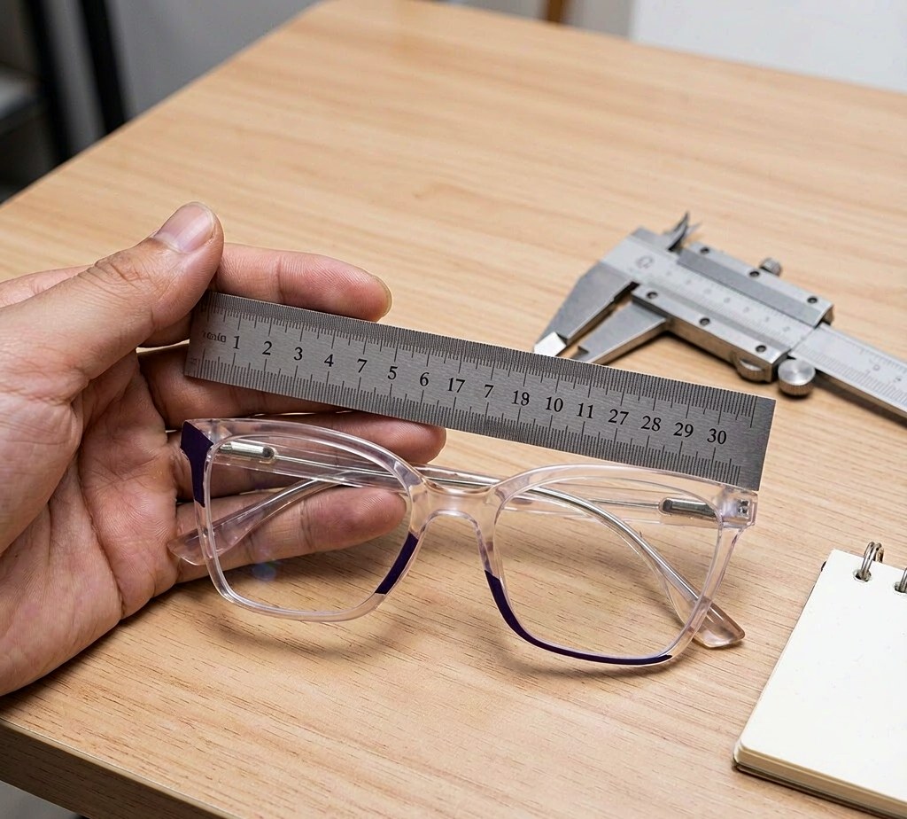 Measuring lens width