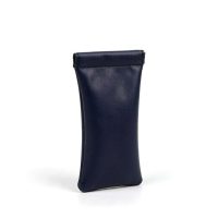 Leather Eyeglasses Pouch PU Soft Sunglasses Pouch Squeeze Top Portable Glasses Case Custom Logo