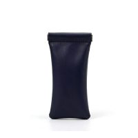 Leather Eyeglasses Pouch PU Soft Sunglasses Pouch Squeeze Top Portable Glasses Case Custom Logo