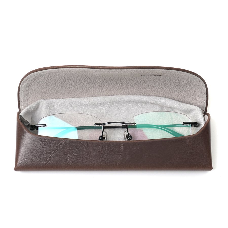 Men optical glasses set with leather case