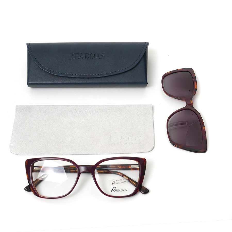 Magnetic clip-on sunglasses set complete combo