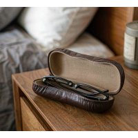 Hardshell Eyeglasses Case Lightweight Portable Classical PU Leather Women Men