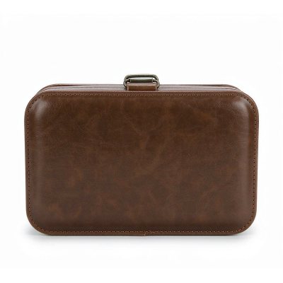 Hardshell Eyeglasses Case Lightweight Portable Classical PU Leather Women Men