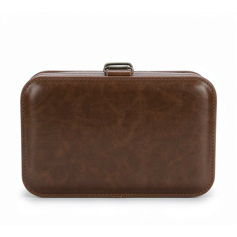 Hardshell Eyeglasses Case Lightweight Portable Classical PU Leather Women Men