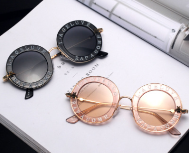 2020 Newest Fashion Round Unisex Luxury Brand Designer Women Bee Oval Sunglasses