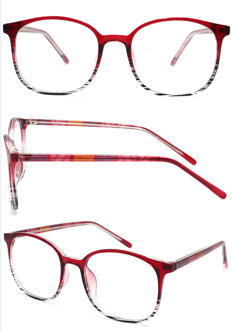 Wholesale 2023 New Model Pattern Printing Adult CP Optical Frame with Metal Spring Hinge