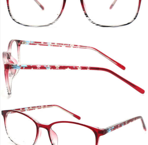 Wholesale 2023 New Model Pattern Printing Adult CP Optical Frame with Metal Spring Hinge