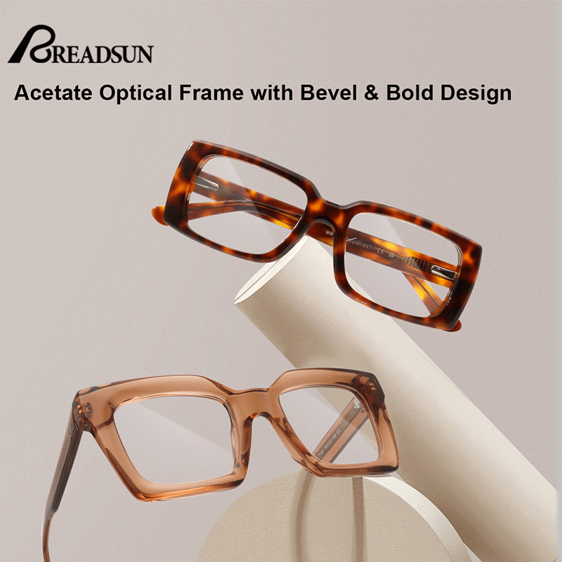 Acetate Optical Frame with Bevel & Bold Design | Acetate Adults Optical ...
