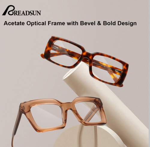 Acetate Optical Frame with Bevel & Bold Design