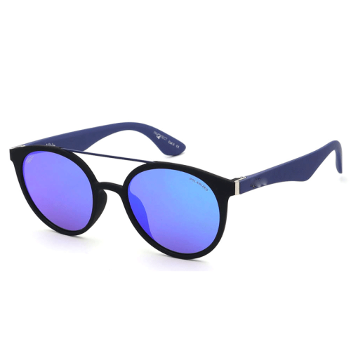 polarized retro ladies sunglasses with round shape recycled tr material