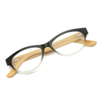 New anti-blue light reading glasses Bamboo portable reading glasses for men and women