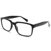 Black Fashion Black Square Spring Hinge Plastic CE Reading Glasses for Men