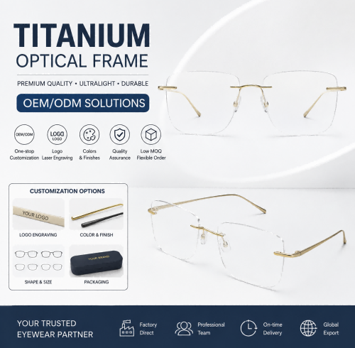 Wholesale Titanium Eyeglass Frames China Rimless Eyewear Manufacturer
