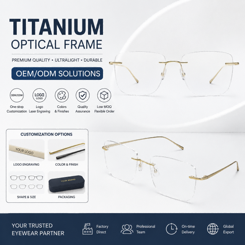 Wholesale Titanium Eyeglass Frames China Rimless Eyewear Manufacturer