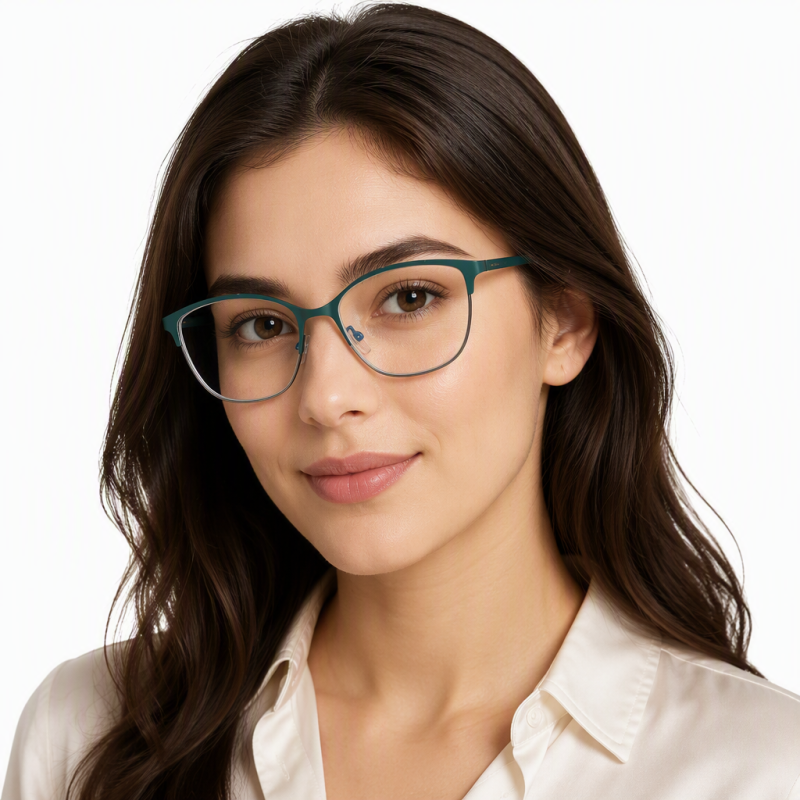 Readsun Luxury Lightweight Full Rim Metal Progressive Reading Glasses Office Eyeglass Readers with Pattern Temple