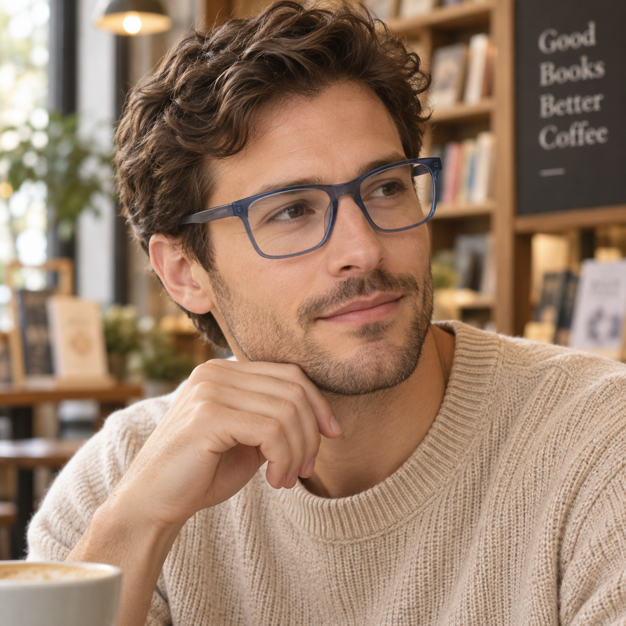OAI435658 square acetate optical frame with pattern metal pin