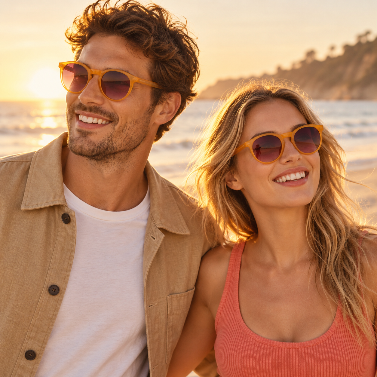 SAI976045 round acetate sunglasses with pattern metal pin