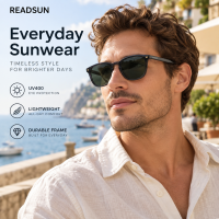 Unisex UV400 Wholesale Classic Acetate Polarized Sunglasses with Metal Accents