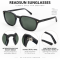 Unisex UV400 Wholesale Classic Acetate Polarized Sunglasses with Metal Accents