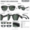 Custom OEM Wholesale High-Quality UV400 Metal Accent Streetwear Bold Geometric Polarized Sunglasses