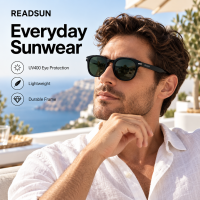 manufacturer Wholesale new trend Classic Boston UV400 Metal Accent Vintage Round Polarized Sunglasses