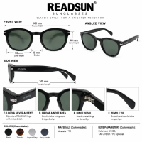 manufacturer Wholesale new trend Classic Boston UV400 Metal Accent Vintage Round Polarized Sunglasses