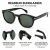 manufacturer Wholesale new trend Classic Boston UV400 Metal Accent Vintage Round Polarized Sunglasses