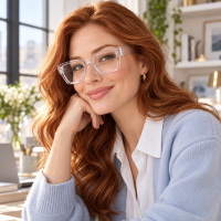Best-Selling Square Thick Plastic Reading Glasses with Metal Hinge OEM/ODM