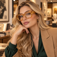 Best-Selling Square Thick Plastic Reading Glasses with Metal Hinge OEM/ODM