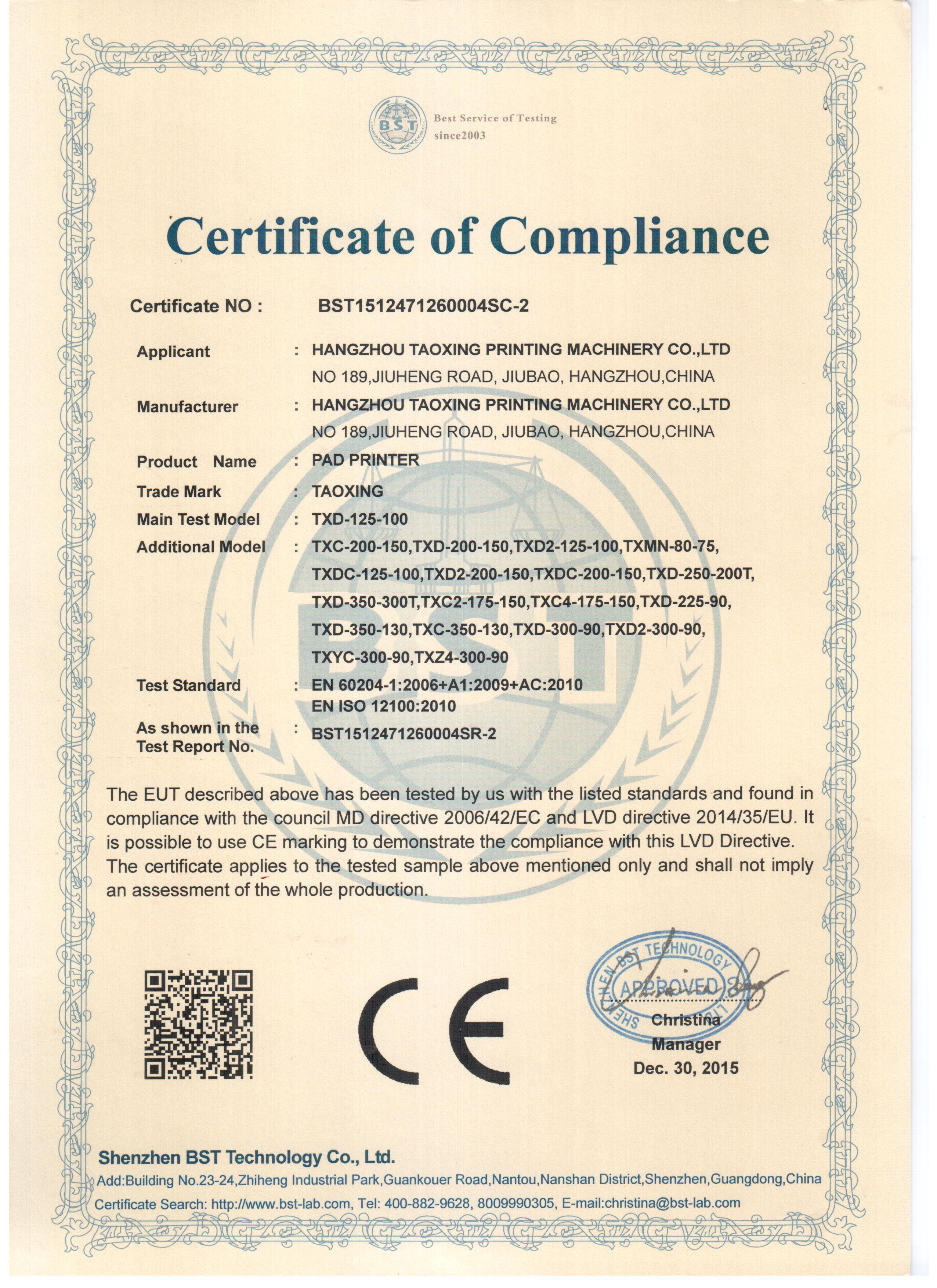 CE certification