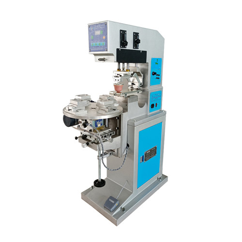 Semi-Automatic Four-Station Rotary Table Single-Color Pad Printing Machine