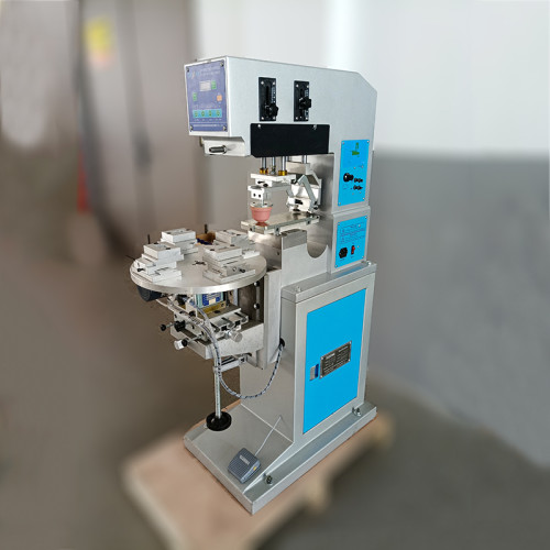 Semi-Automatic Four-Station Rotary Table Single-Color Pad Printing Machine