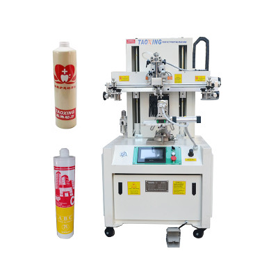 TAOXING Double Servo Curved Screen Printing Machine TX-500SS For Glass Glue Tube Logo