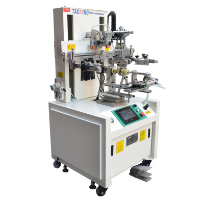 TAOXING Double Servo Curved Screen Printing Machine TX-500SS For Glass Glue Tube Logo