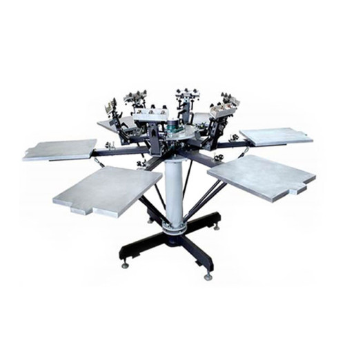 Six Color 6 Stations Manual T Shirt Screen Printing Machine TX-YH-6G  for Sale