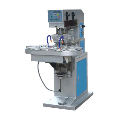 Semi-Automatic Two-color Rotary Ink Pad Printing Machine TXZ-250-100 For Remote Control