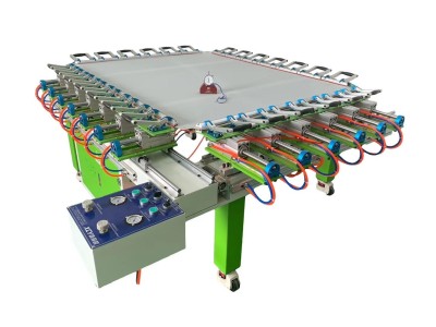 High Efficiency OEM Fully Automatic Pneumatic Mesh Stretching Machine for Screen Frame – Ideal for Wholesale Screen Printing Equipment Providers