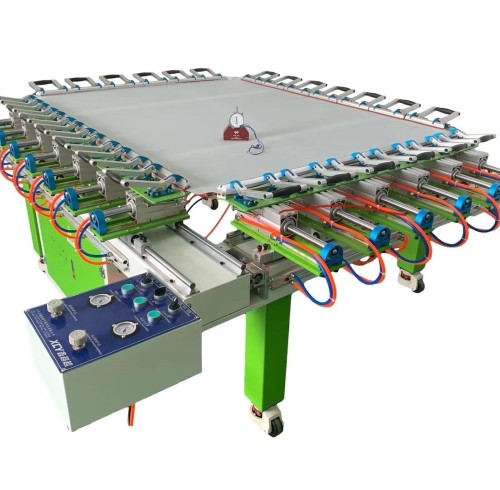 High Efficiency OEM Fully Automatic Pneumatic Mesh Stretching Machine for Screen Frame – Ideal for Wholesale Screen Printing Equipment Providers