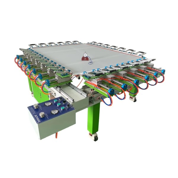 High Efficiency OEM Fully Automatic Pneumatic Mesh Stretching Machine for Screen Frame – Ideal for Wholesale Screen Printing Equipment Providers