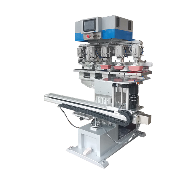 机翻 · 通用领域 Five color servo pad printing machine: energy-saving ink on the oil cup, cleaner operating environment