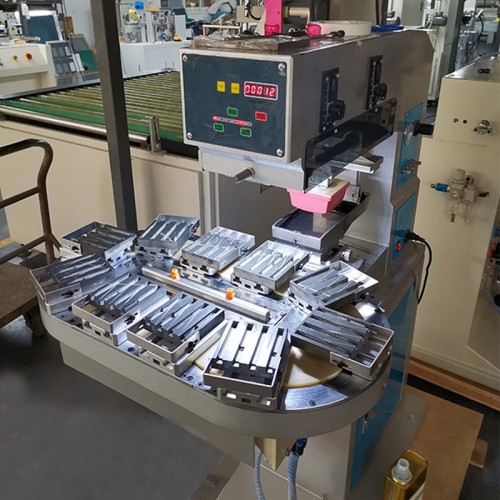 Semi-Automatic Two-color Rotary Ink Pad Printing Machine TXZ-250-100  For Remote Control