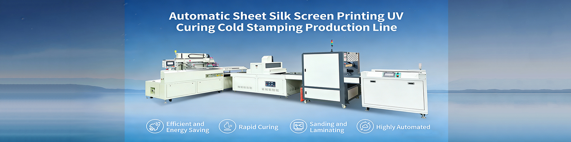 Automatic UV Screen Printing Curing and Cold Stamping Production Line
