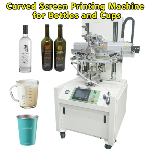 Servo Curved Screen Printing Machine TX-500SF For Bottles and Cups