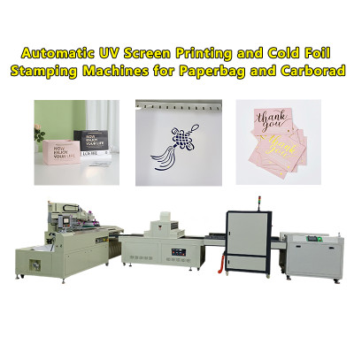 Fully Automatic UV Screen Printing Curing and Cold Stamping Production Line for Gold and Silver Cardboard