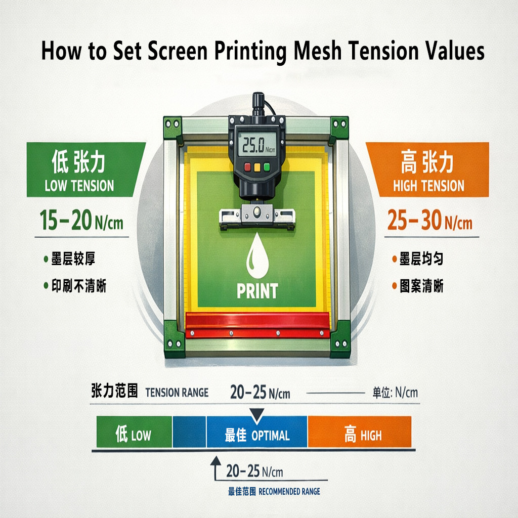 How To Set The Screen Printing Mesh Tension Value
