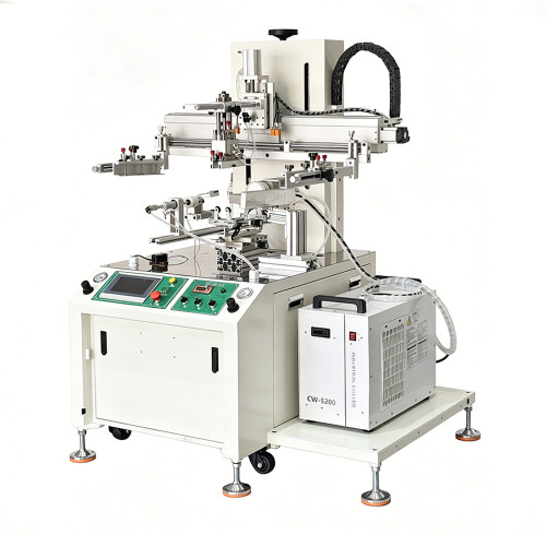 Servo Curved Surface Screen Printing and Curing Integrated Machine TX-500SF-LED For Glass Bottles and Cups