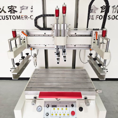 TX-4060ST T型槽加高电动平板丝网印刷机，适用于行李箱和塑料盒
