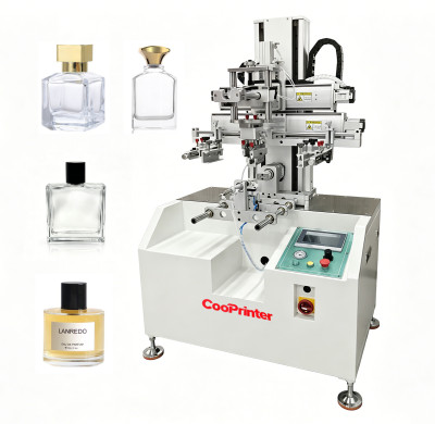 Automatic Four-Axis Servo Driven Screen Printing Machine CP-5004Z for Cosmetic and Irregularly Shaped Bottles