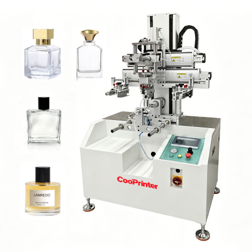 Automatic Four-Axis Servo Driven Screen Printing Machine CP-5004Z for Cosmetic and Irregularly Shaped Bottles