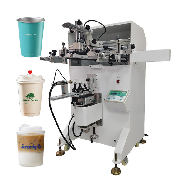 New 400SM Semi-automatic Dual-Purpose Curved Surface Flat Screen Printing Machine for Cups Food Containers